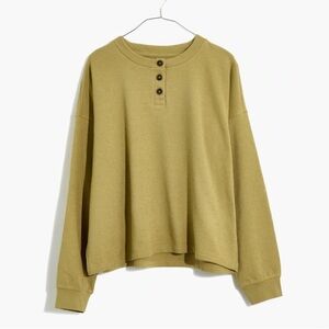 Madewell drop sleeve Henley tee; medium